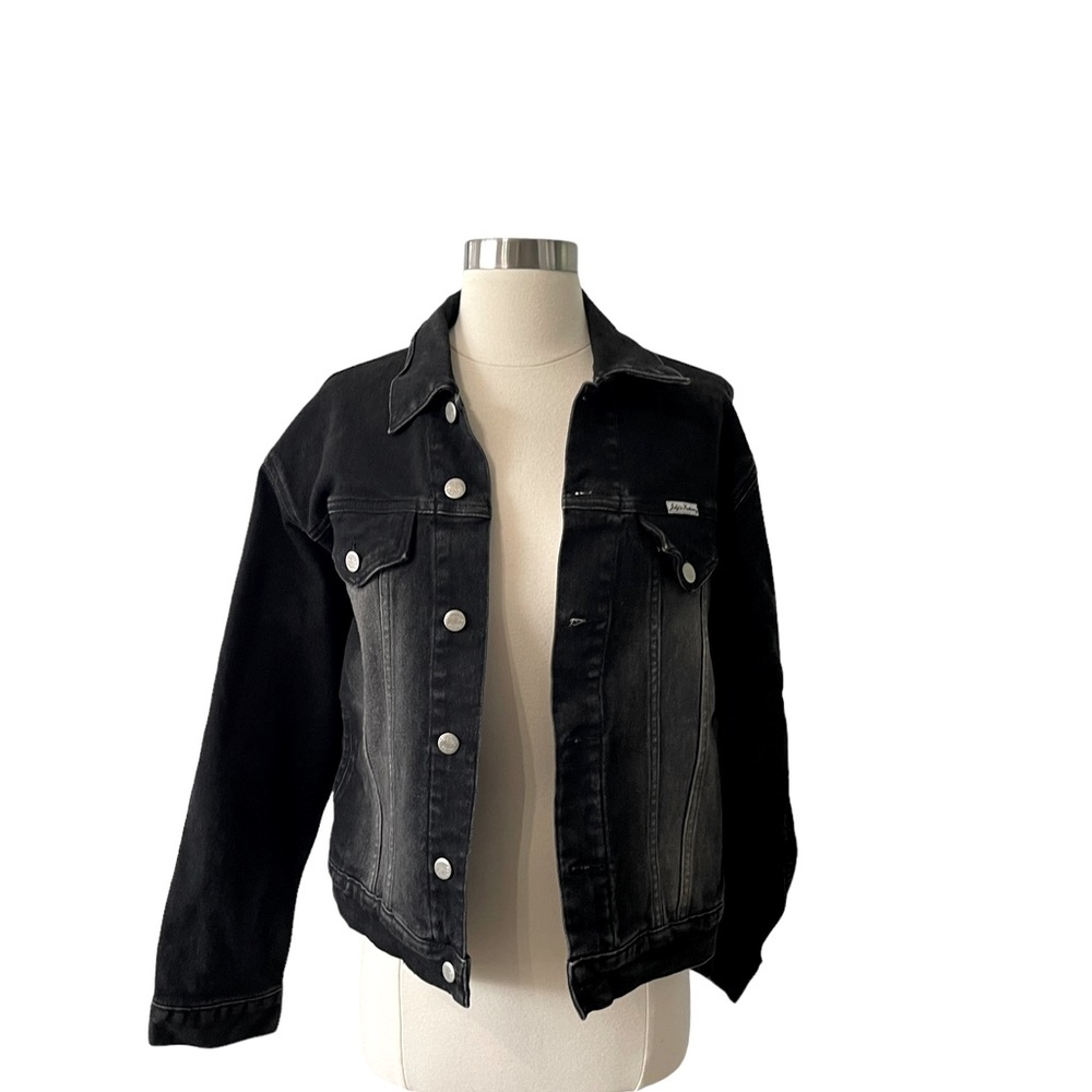 Judy’s Fashion Denim Jacket Black in Color Size XL 100% Cotton